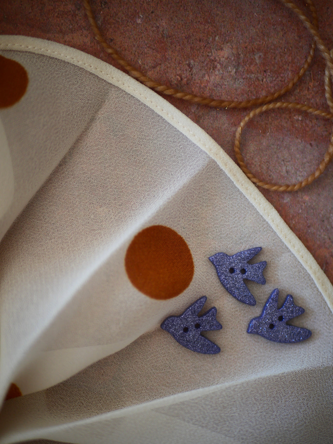 Bouton oiseau bleu