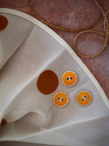 Bouton fleur orange nacrée