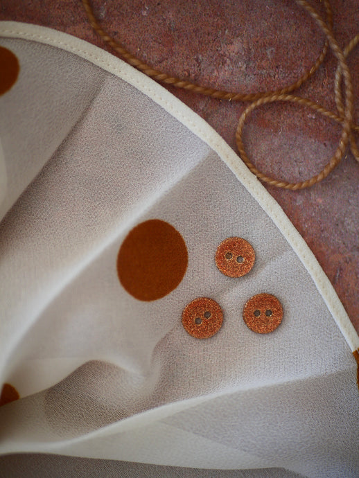 Mini Bouton caramel à paillettes